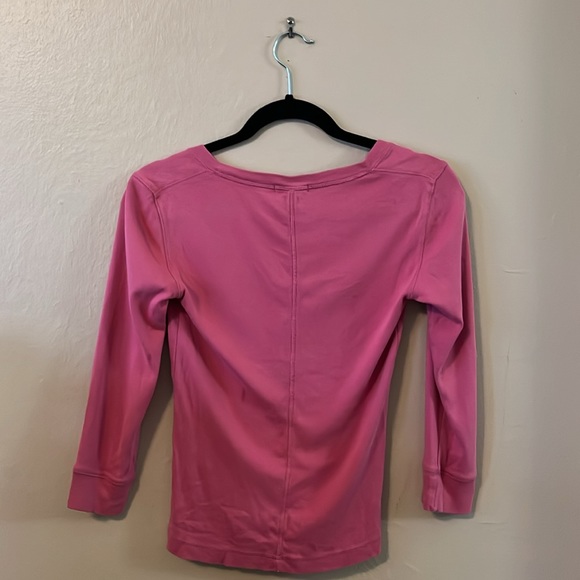 J. Crew 3/4 Sleeve Pink V-neck 100% Cotton Top XS - Picture 10 of 13